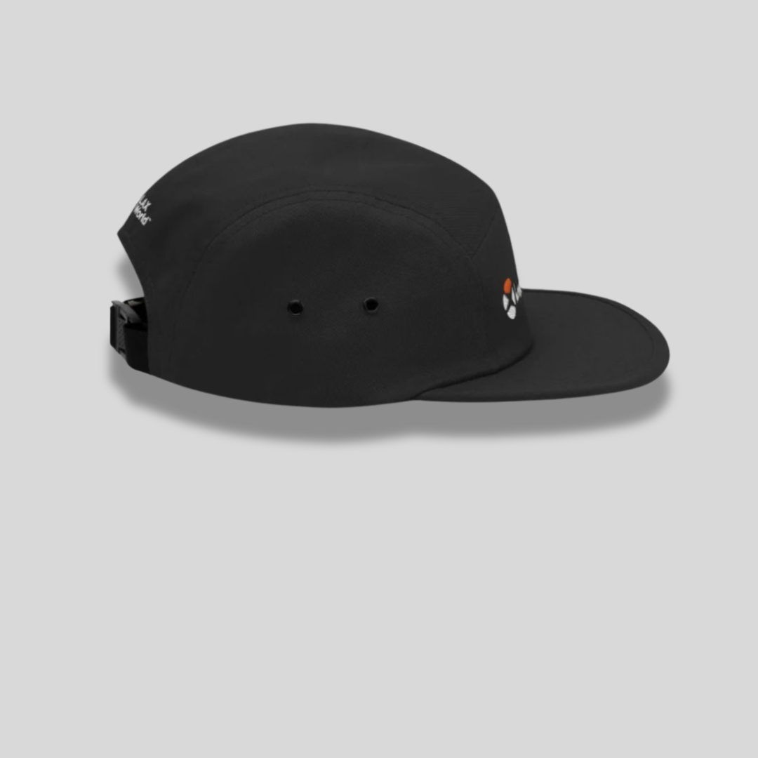 LAX World’s x Lacrosse The Nations’ Classic Black Five Panel Lacrosse Cap | Black | Man - Off Field