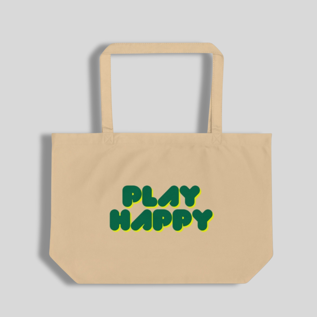 Play Happy Large Organic Tote Lacrosse Bag | Beige