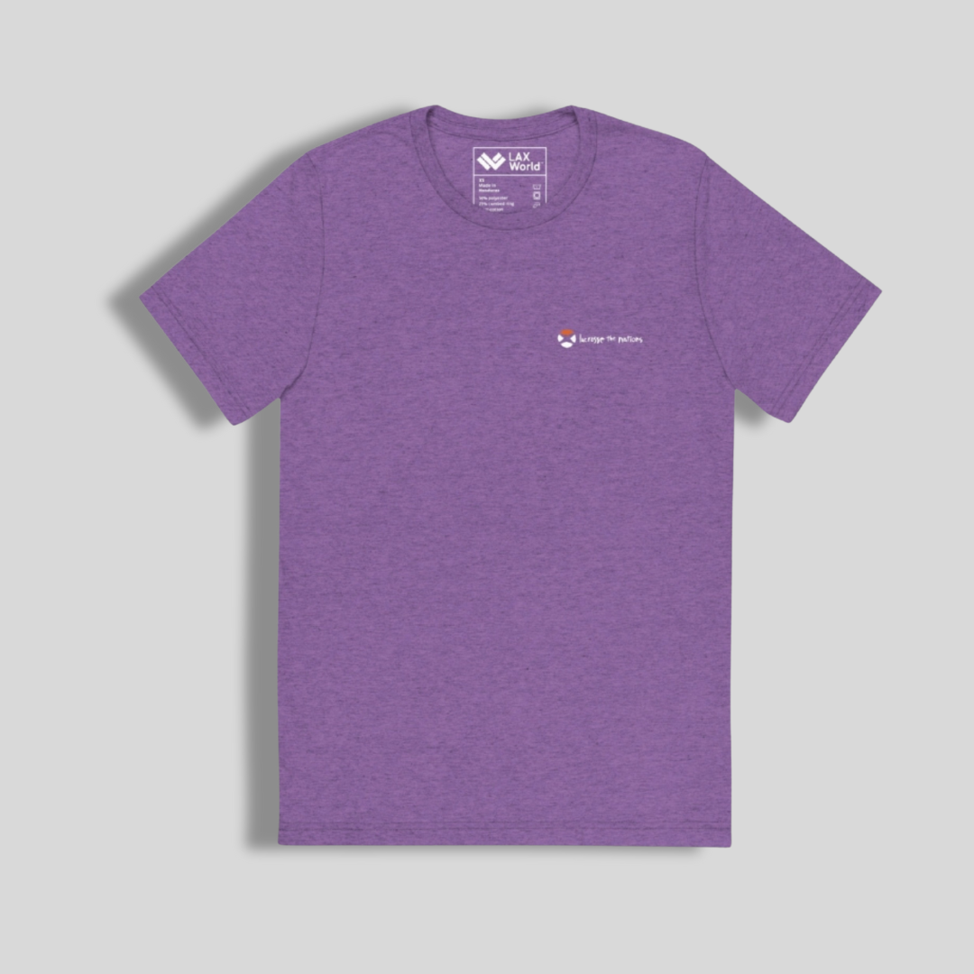 Premium Lacrosse T Shirt ‘Do Good’ | Textured Purple | Lacrosse the Nations
