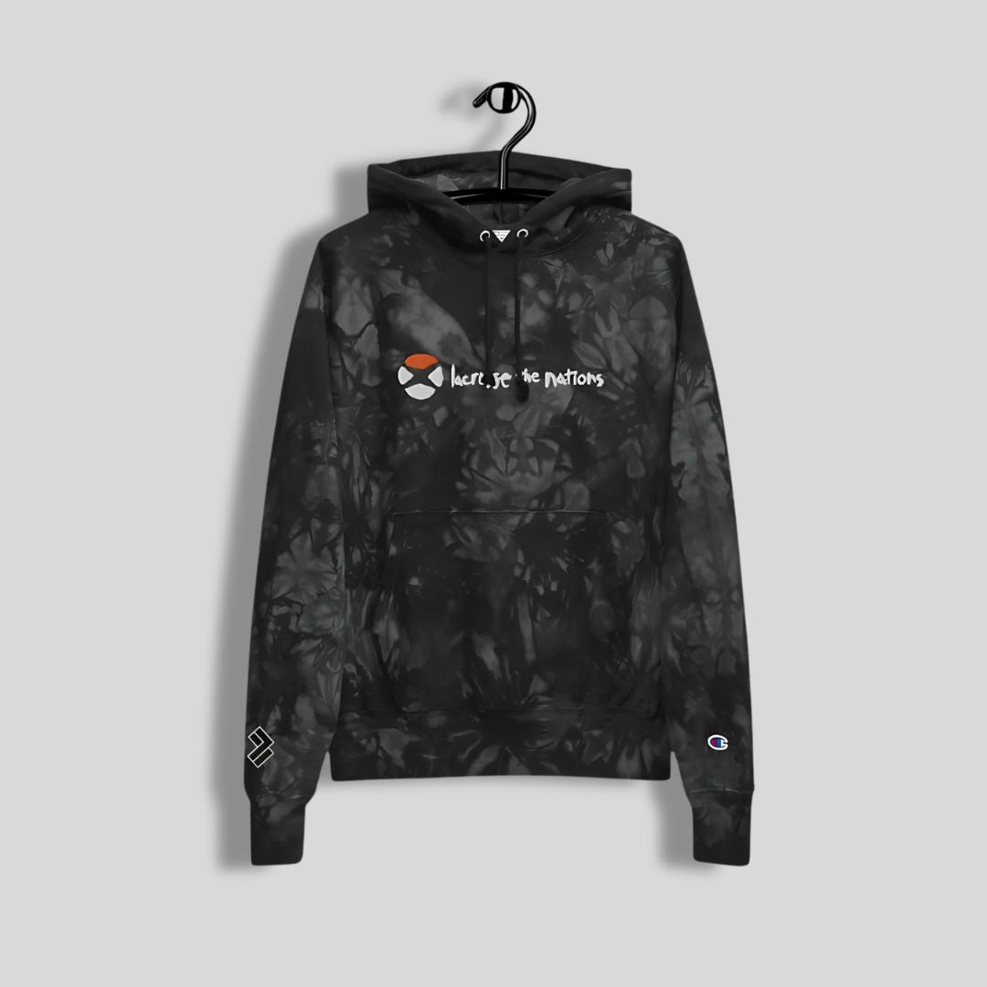 Champion’s Embroidered Tie Dye Lacrosse Hoodie | Tie Dye Shades | Man - Off Field