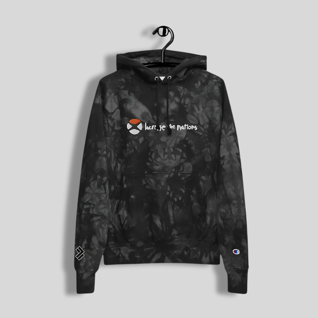 Champion’s Embroidered Tie Dye Lacrosse Hoodie | Tie Dye Shades | Man - Off Field