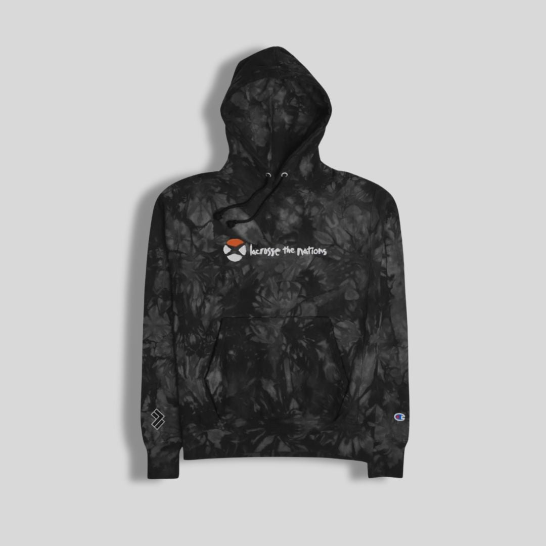 Champion’s Embroidered Tie Dye Lacrosse Hoodie | Tie Dye Shades | Man - Off Field