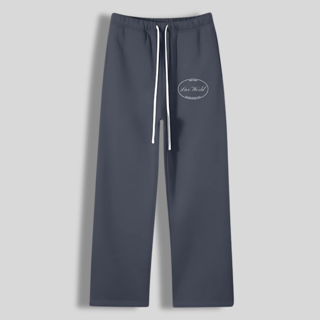 LAX WORLD 2024 WINTER STRAIGHT LEG SWEATPANT - NAVY BLUE