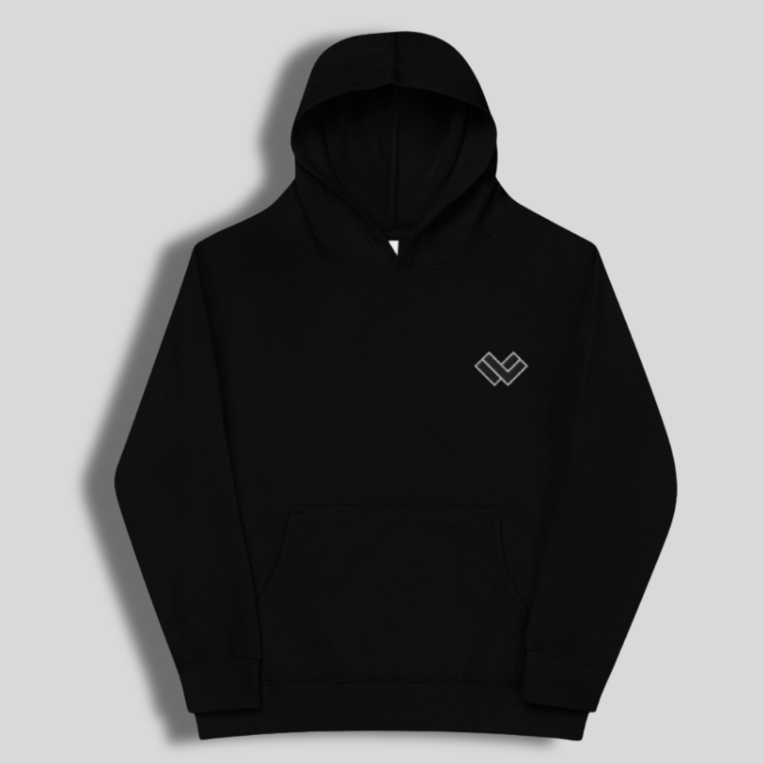 LAX World Kid’s Classic Fleece Lacrosse Hoodie | B/W Monotones | Cradle Collection | Kids Collection