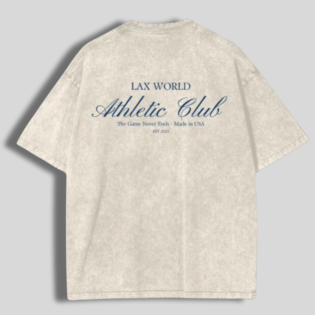 LAX World Athletic Club Acid Wash Oversize T-Shirt