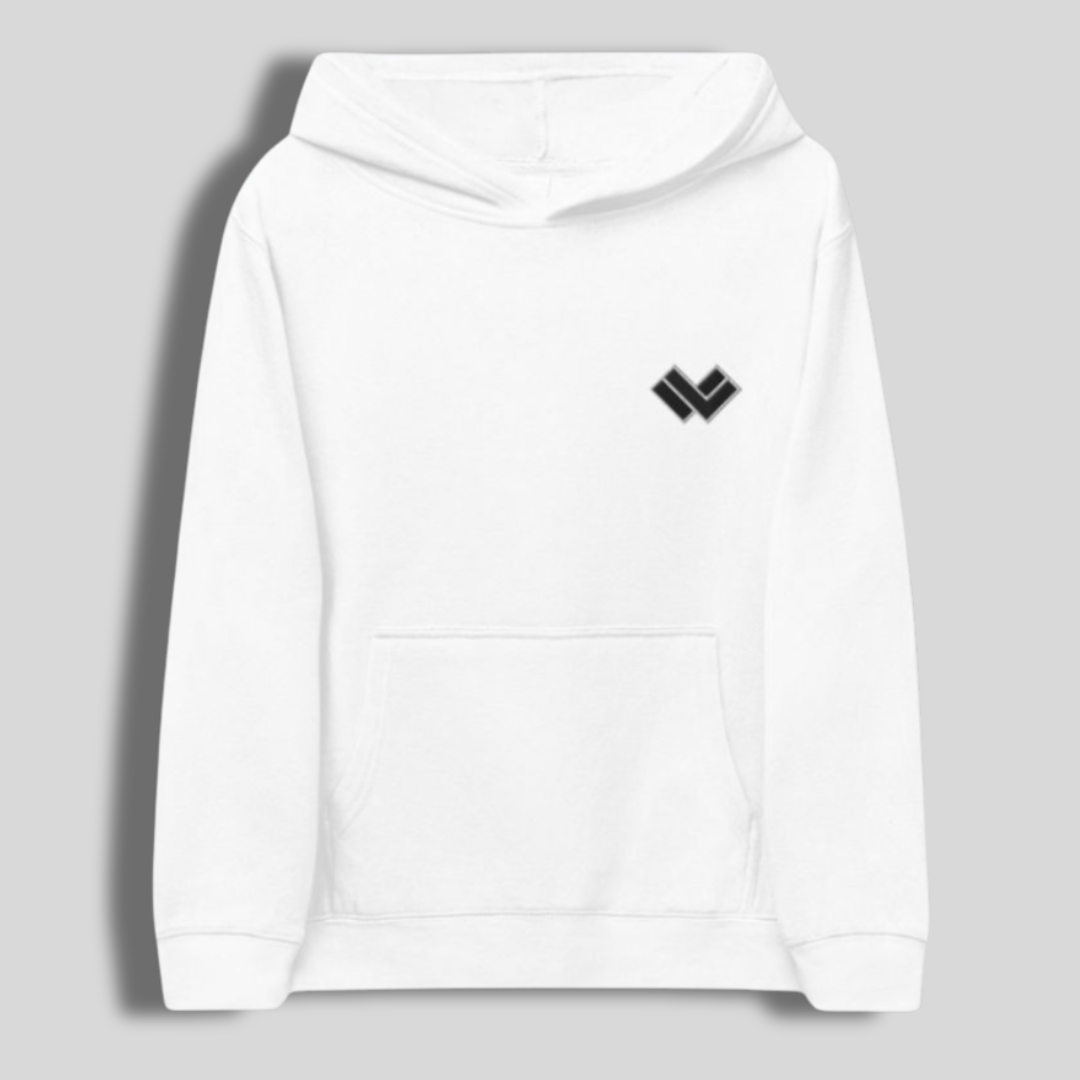 LAX World Kid’s Classic Fleece Lacrosse Hoodie | B/W Monotones | Cradle Collection | Kids Collection