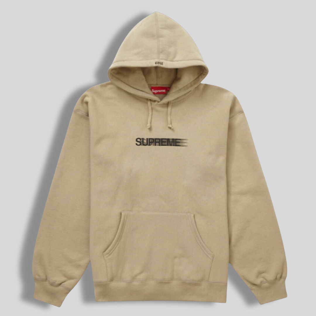 LAX World x Supreme Motion Logo Hooded Sweatshirt - Dark Tan