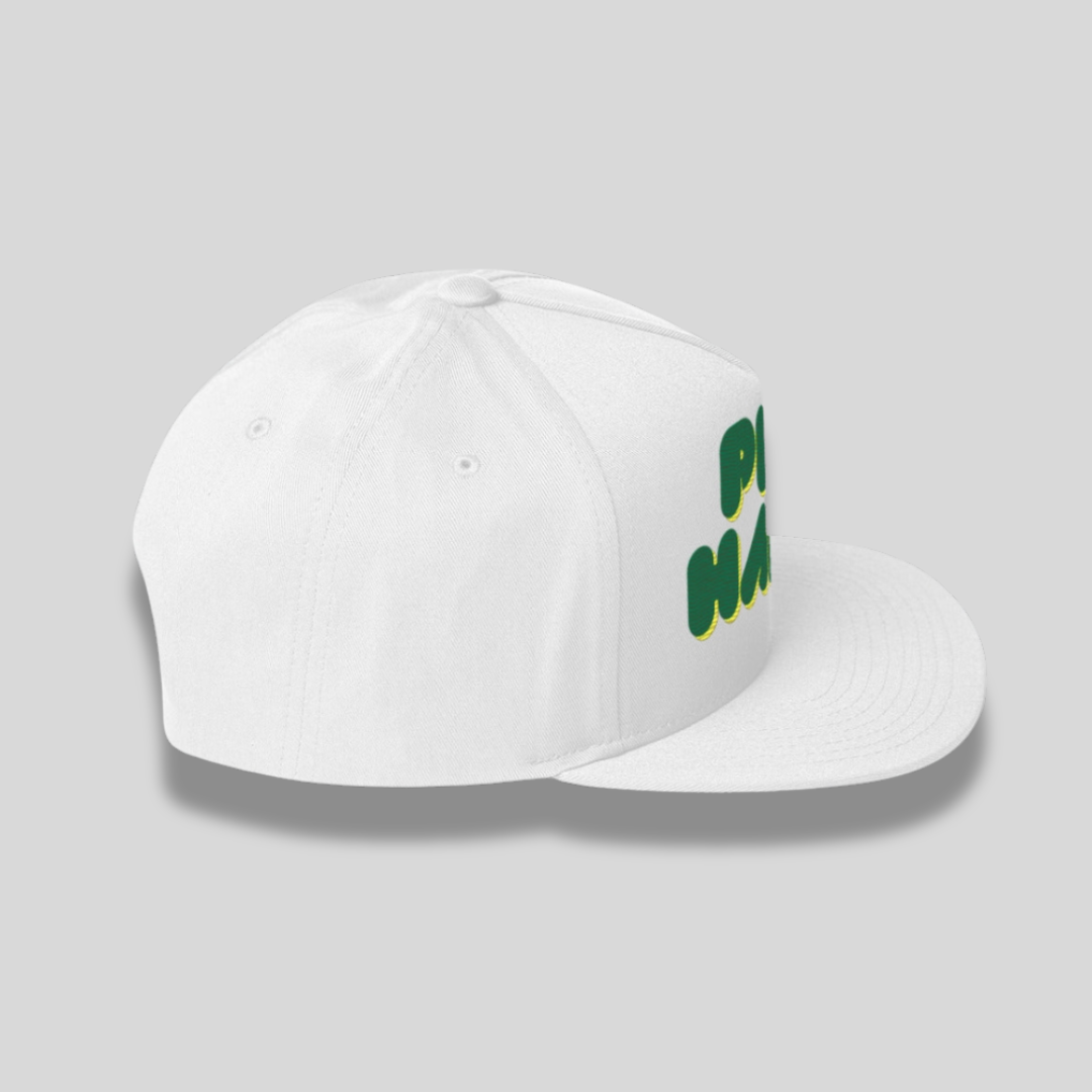 Play Happy by Lizzie Colson Snapback Lacrosse Hat | White