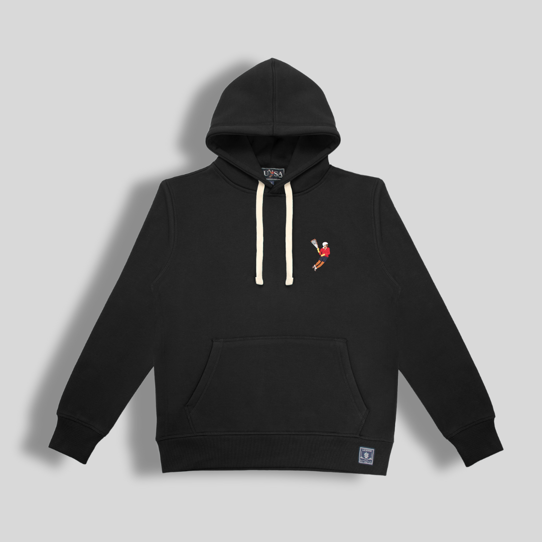 Classic Black Lacrosse Pullover Hoodie