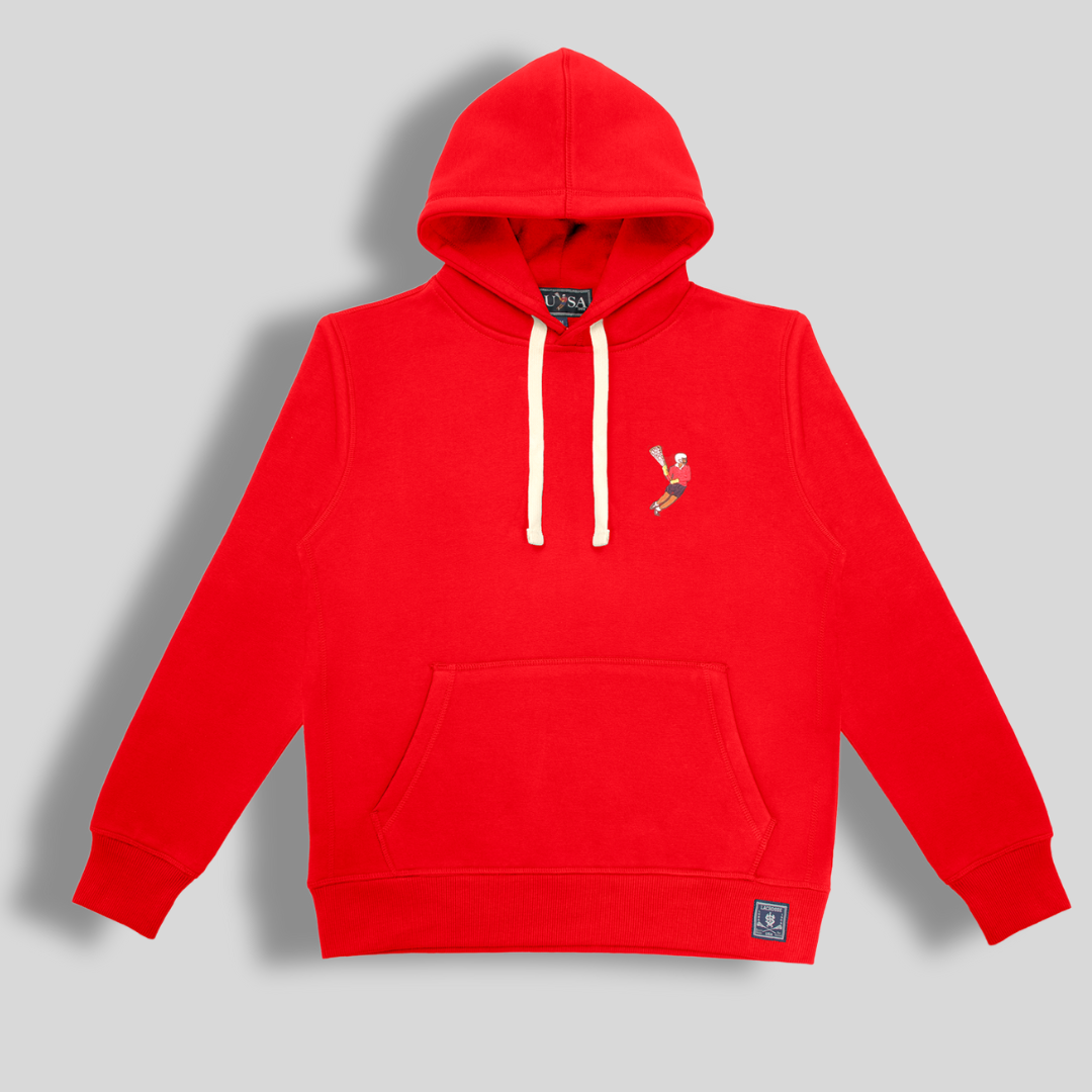 Classic Red Lacrosse Pullover Hoodie