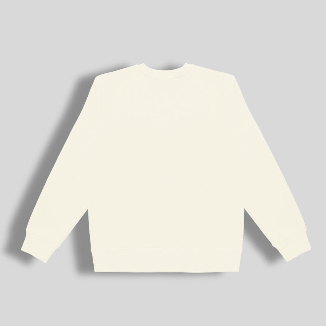 Classic Cream Lacrosse Crew Neck Sweatshirt