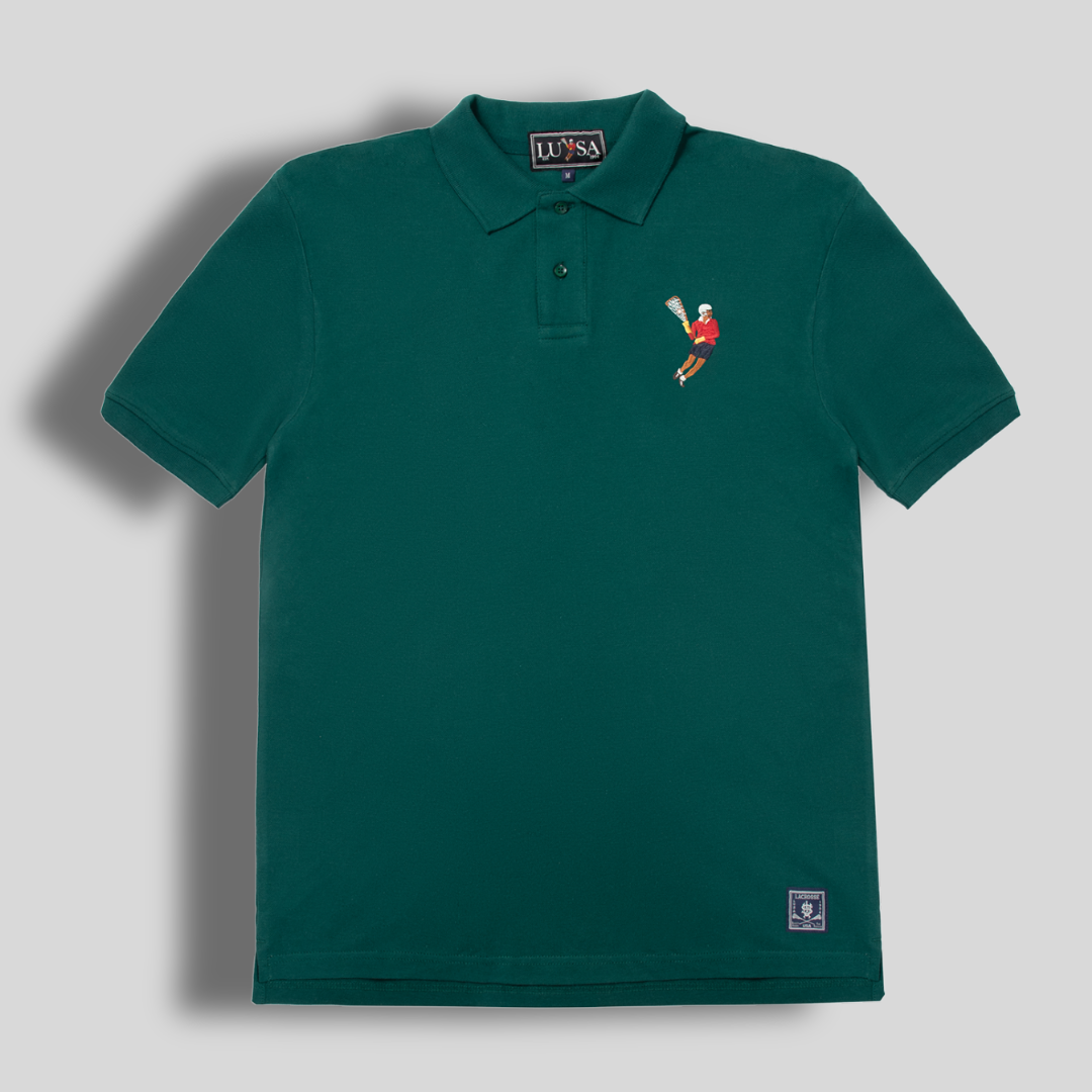 Traditional Hunter Green Lacrosse Polo Shirt