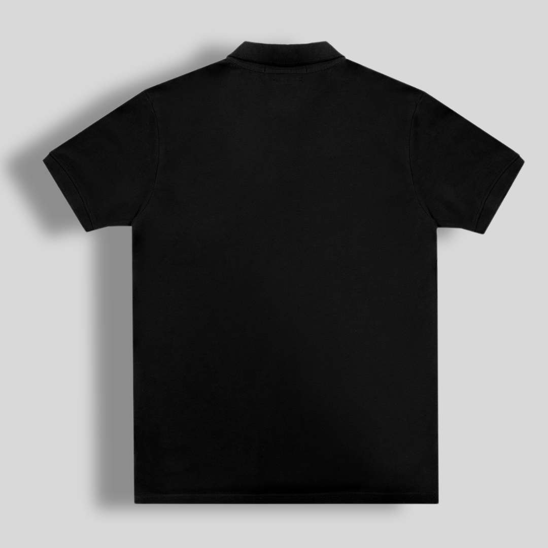 Classic Black Lacrosse Polo Shirt