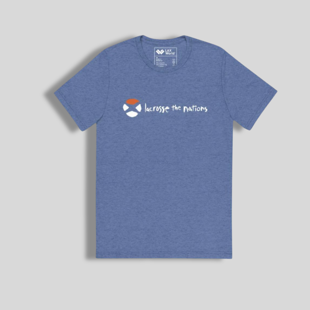 Premium Fitted Lacrosse T Shirt | Multicolor | Lax World for Lacrosse the Nations Collection