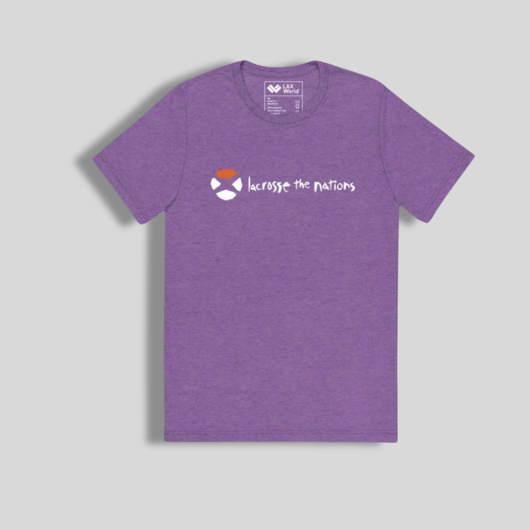 Premium Fitted Lacrosse T Shirt | Multicolor | Lax World for Lacrosse the Nations Collection