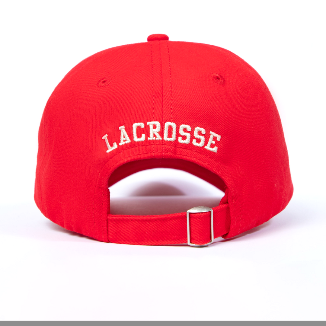 Bold Red Lacrosse Ball Cap