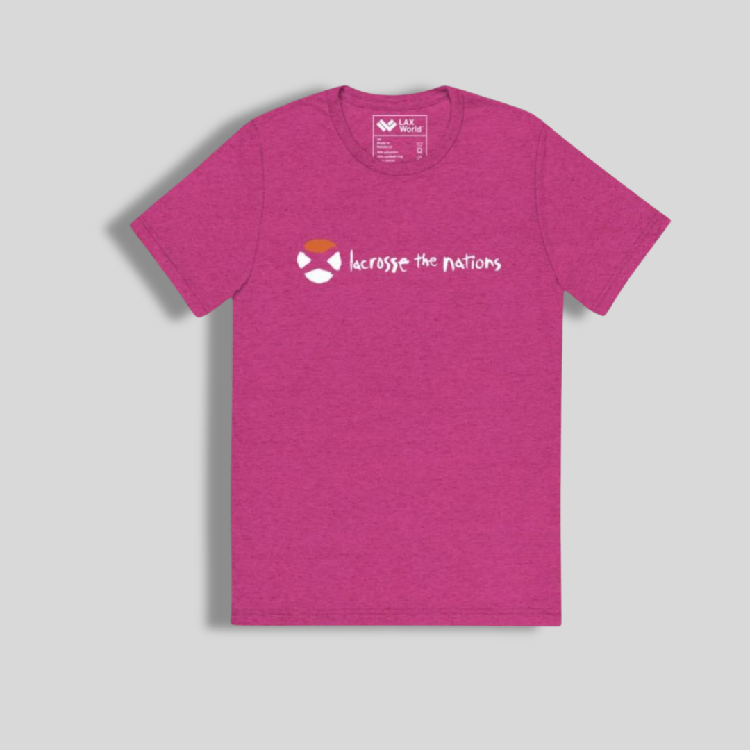 Premium Fitted Lacrosse T Shirt | Multicolor | Lax World for Lacrosse the Nations Collection