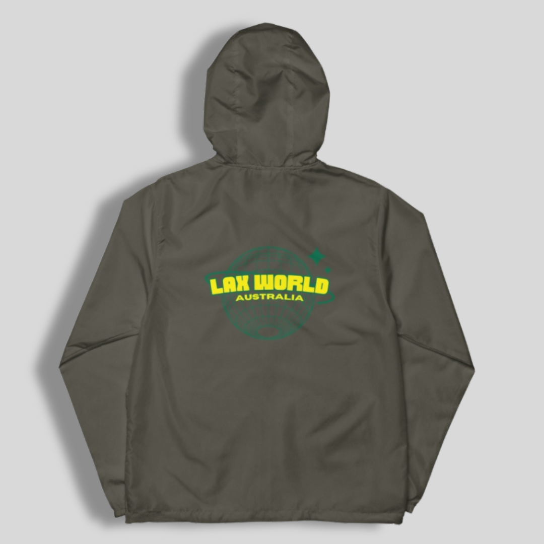 PLAY HAPPY Lightweight Zip Up Lacrosse Windbreaker | Black | Graphite