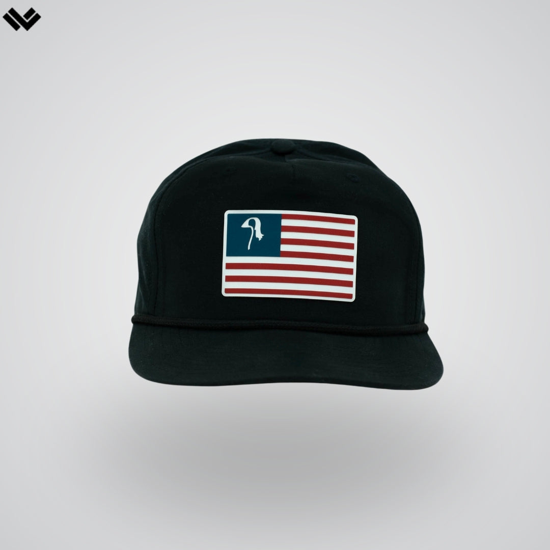 Black Uncle Sam Surf Lacrosse Cap