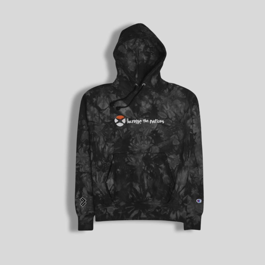 Champion’s Embroidered Tie Dye Lacrosse Hoodie | Tie Dye Shades | Man - Off Field