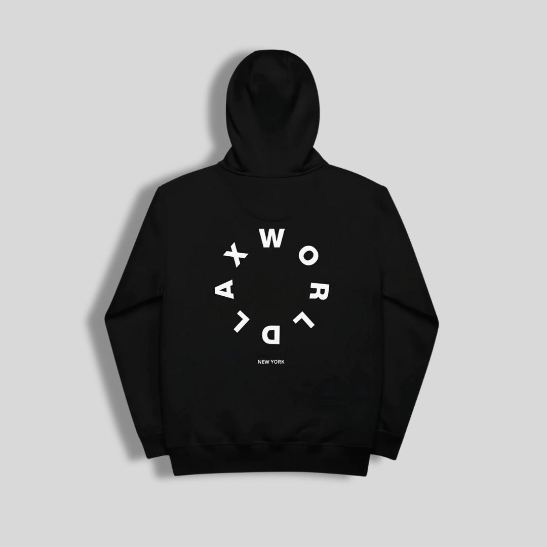 Classic Oversized Black Wordmark Lacrosse Hoodie | Black | Woman - Off Field