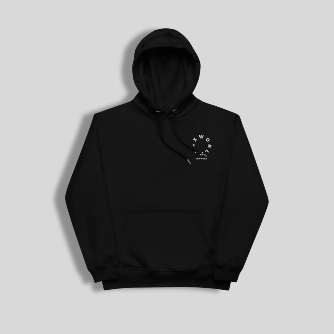 Classic Oversized Black Wordmark Lacrosse Hoodie | Black | Woman - Off Field