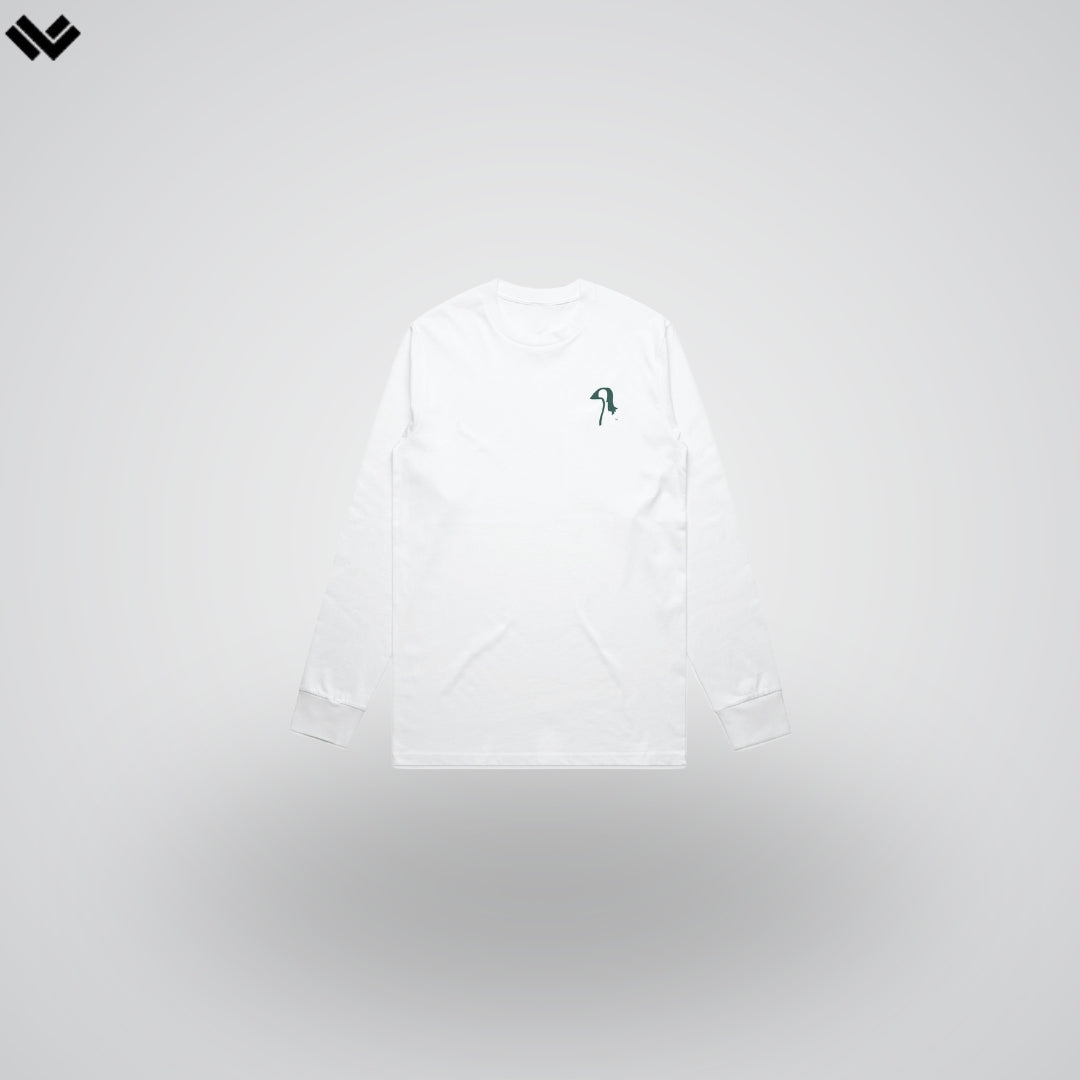Dreamfield Long Sleeve White Lacrosse Tee | White | Gooseitcompany