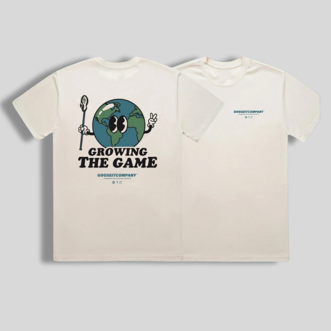Premium GTG Lacrosse T Shirt | Oatmeal | GooseItCompany