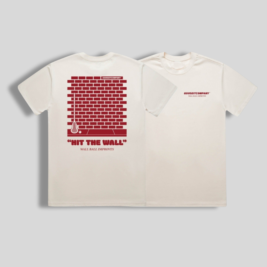 Premium Wall Ball Lacrosse Tee | Oatmeal | GooseItCompany