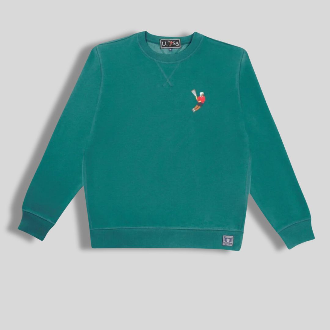 LAX World x LUSA 1904 Classic Crew Neck Sweatshirt-Hunter Green