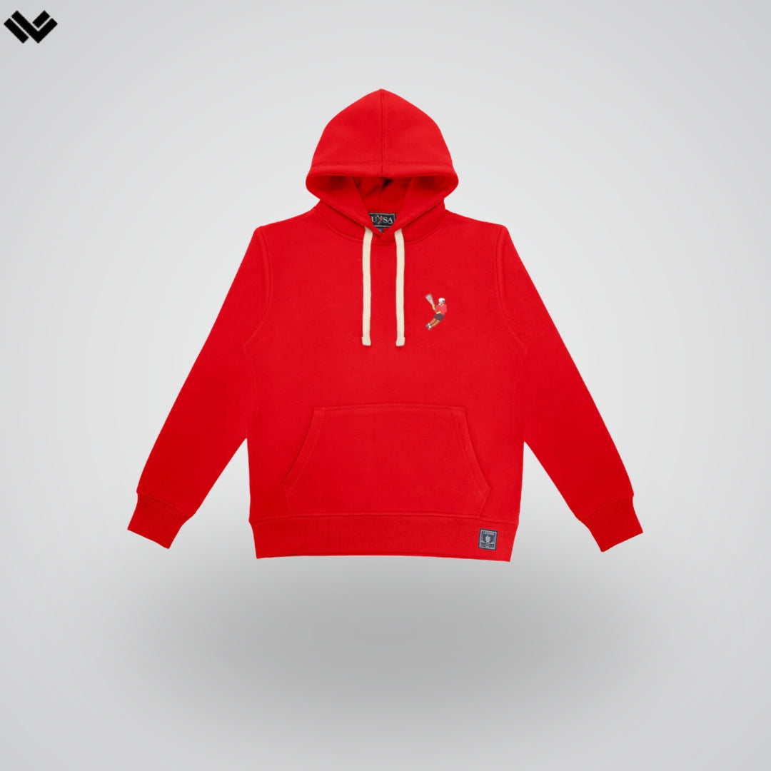 LAX World X Lusa 1904 Red Lacrosse Pullover Hoodie | White | Man - Off Field
