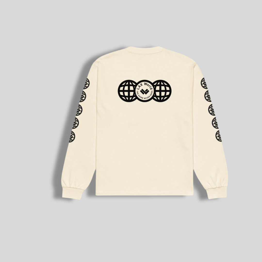 LAX World Cradle Collection - The Game Never Ends Globe Longsleeve Tee