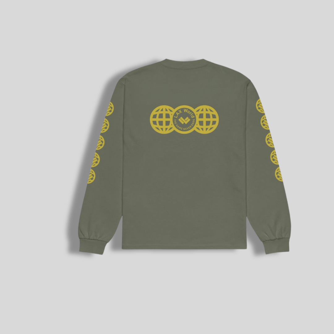 LAX World Cradle Collection - The Game Never Ends Globe Longsleeve Tee