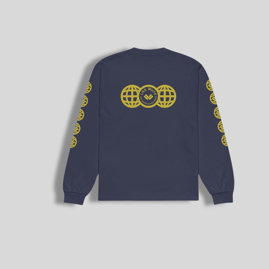 LAX World Cradle Collection - The Game Never Ends Globe Longsleeve Tee