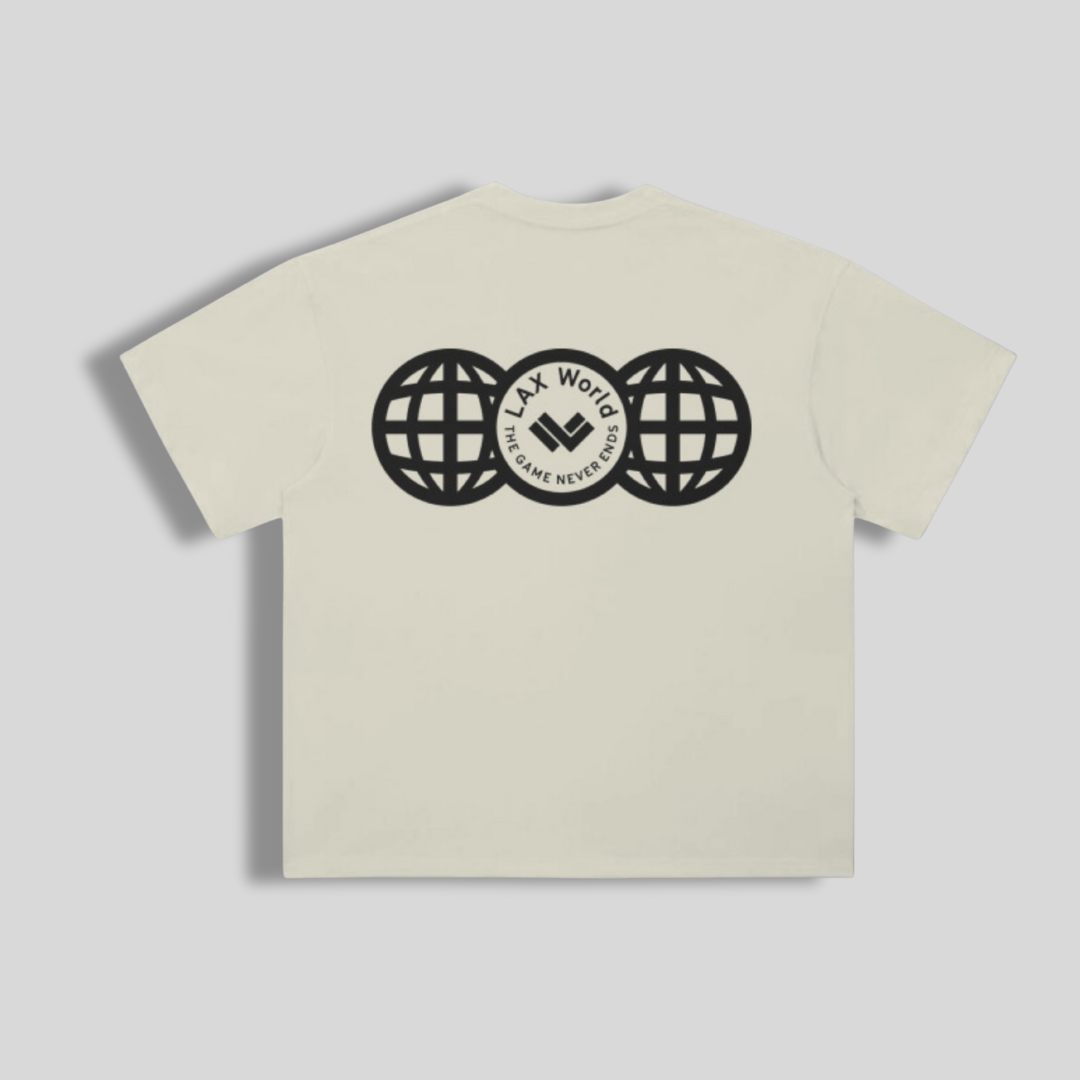 Cradle Collection Globe Logo Crewneck T-Shirt - Bone