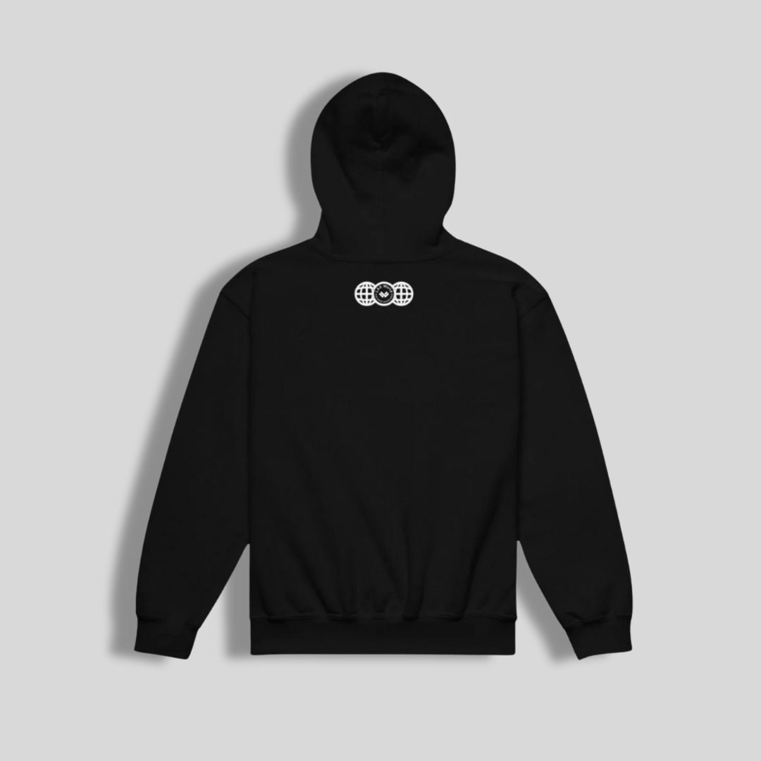 Play Happy by Lizzie Colson | Youth Lacrosse Hoodie | Black