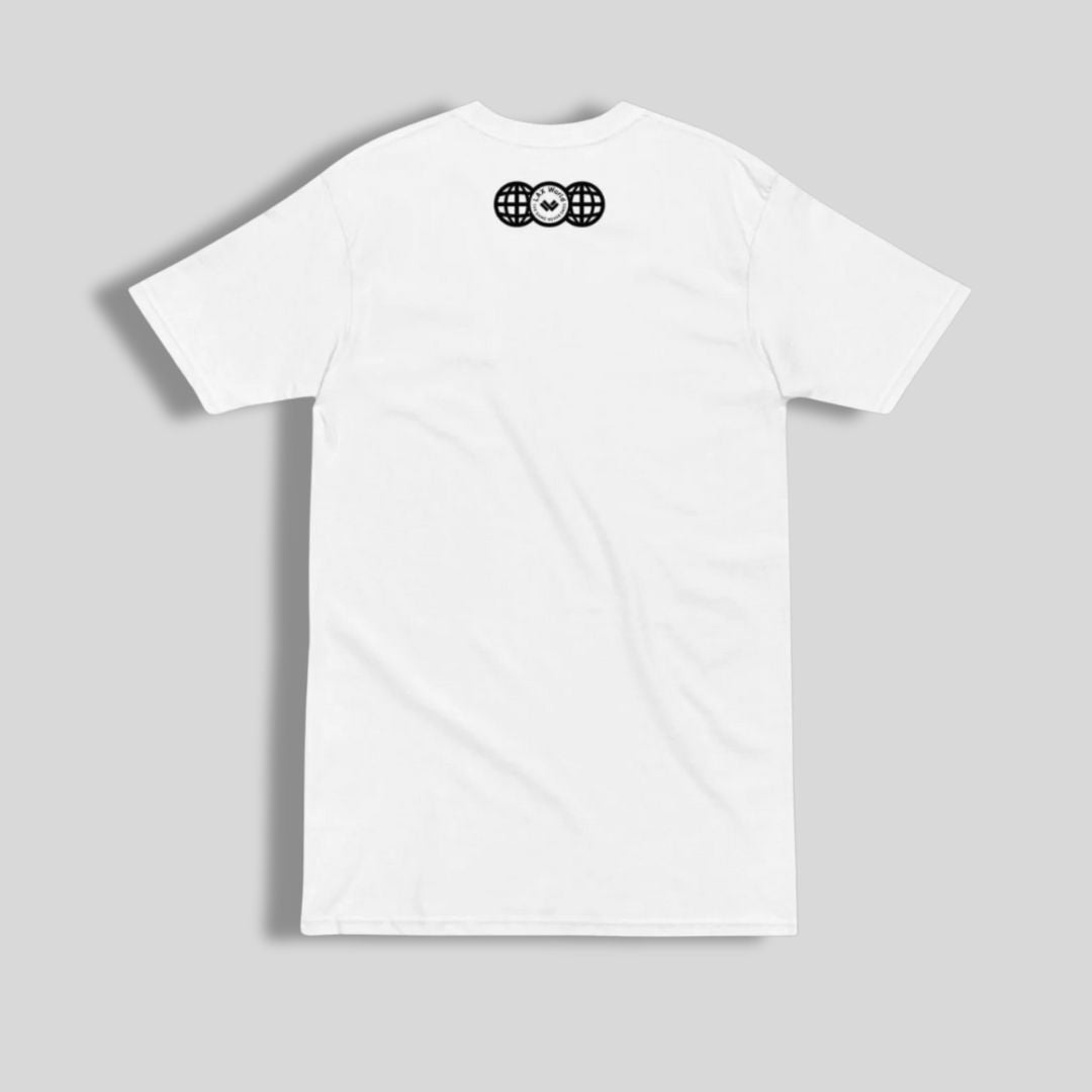 Premium Heavyweight Lacrosse T Shirt 'LAX World Australia' | White