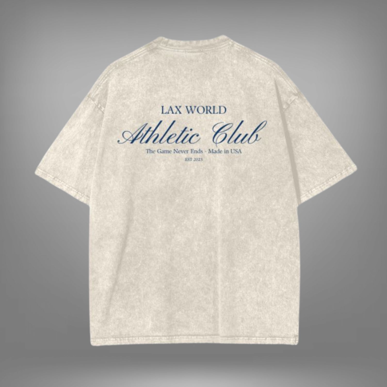 LAX World Athletic Club Acid Wash Oversize T-Shirt