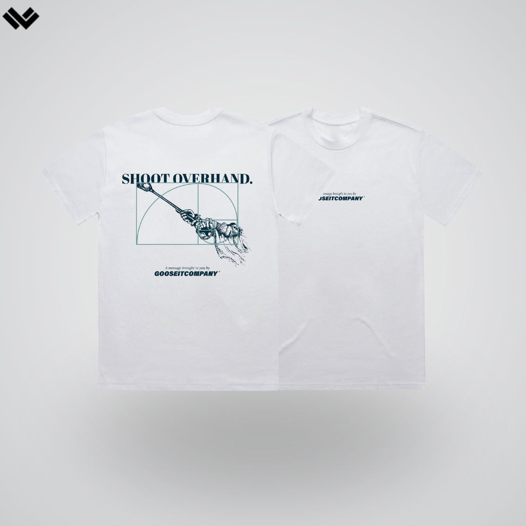 Premium Overhand Lacrosse Tee | White | GooseItCompany