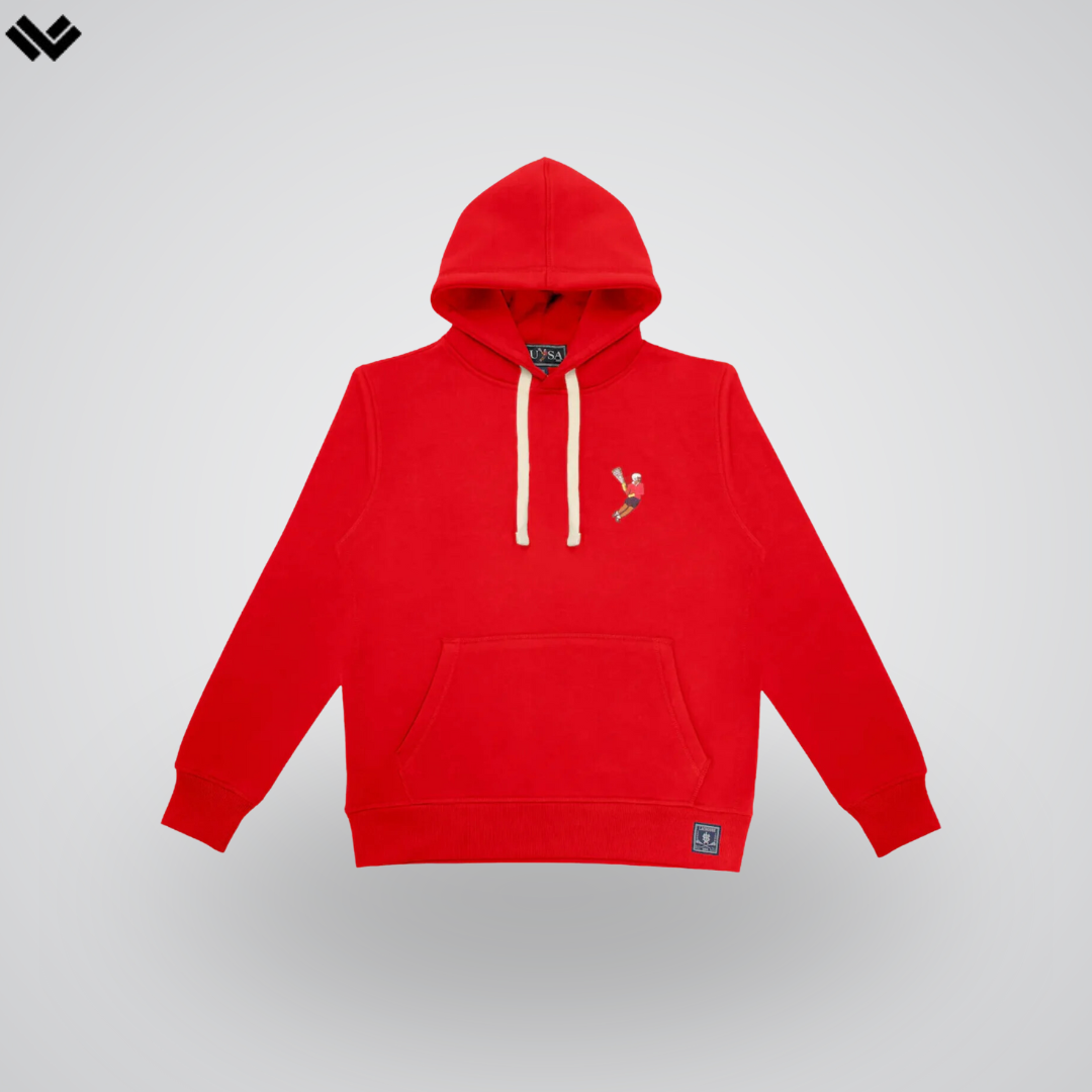 LAX World X Lusa 1904 Red Lacrosse Pullover Hoodie | White | Man - Off Field