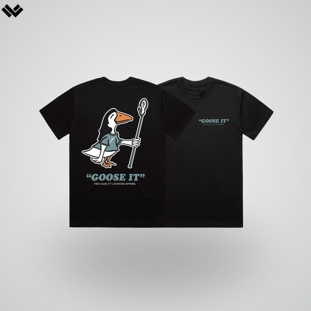 Classic Lacrosse Mullet Tee | BLACK | Gooseitcompany