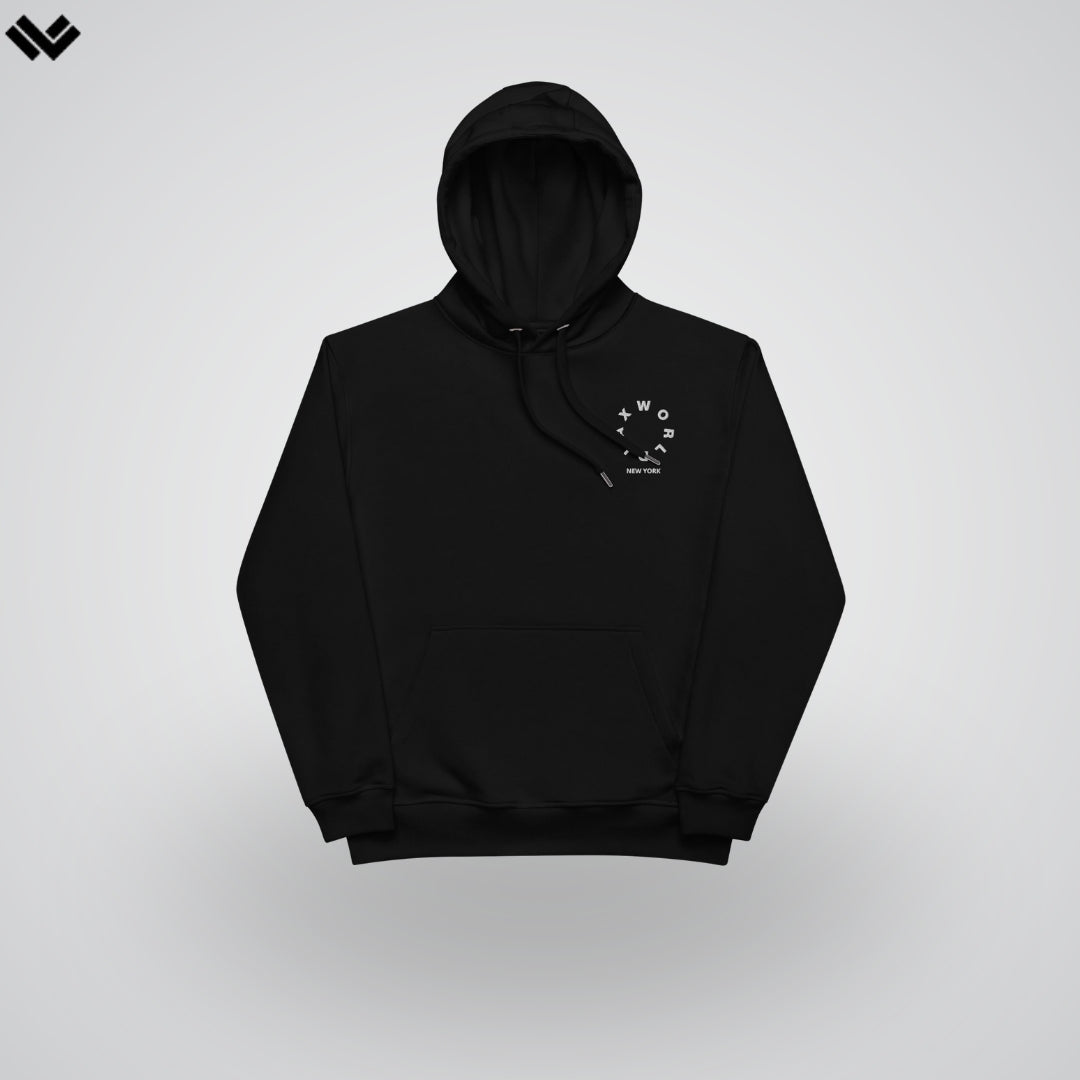 Classic Oversized Black Wordmark Lacrosse Hoodie | Black | Woman - Off Field