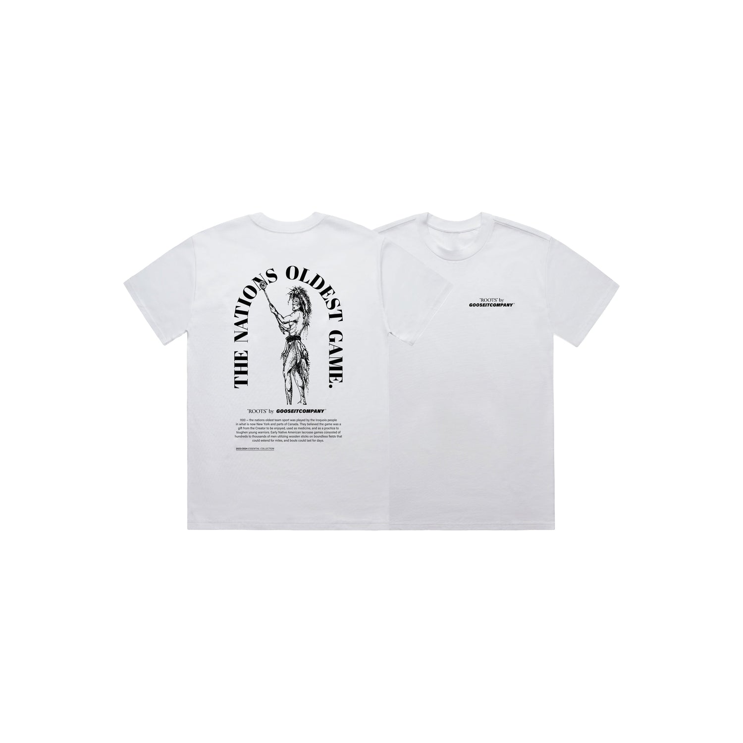 Premium Black Roots Lacrosse Tee | Black | Gooseitcompany