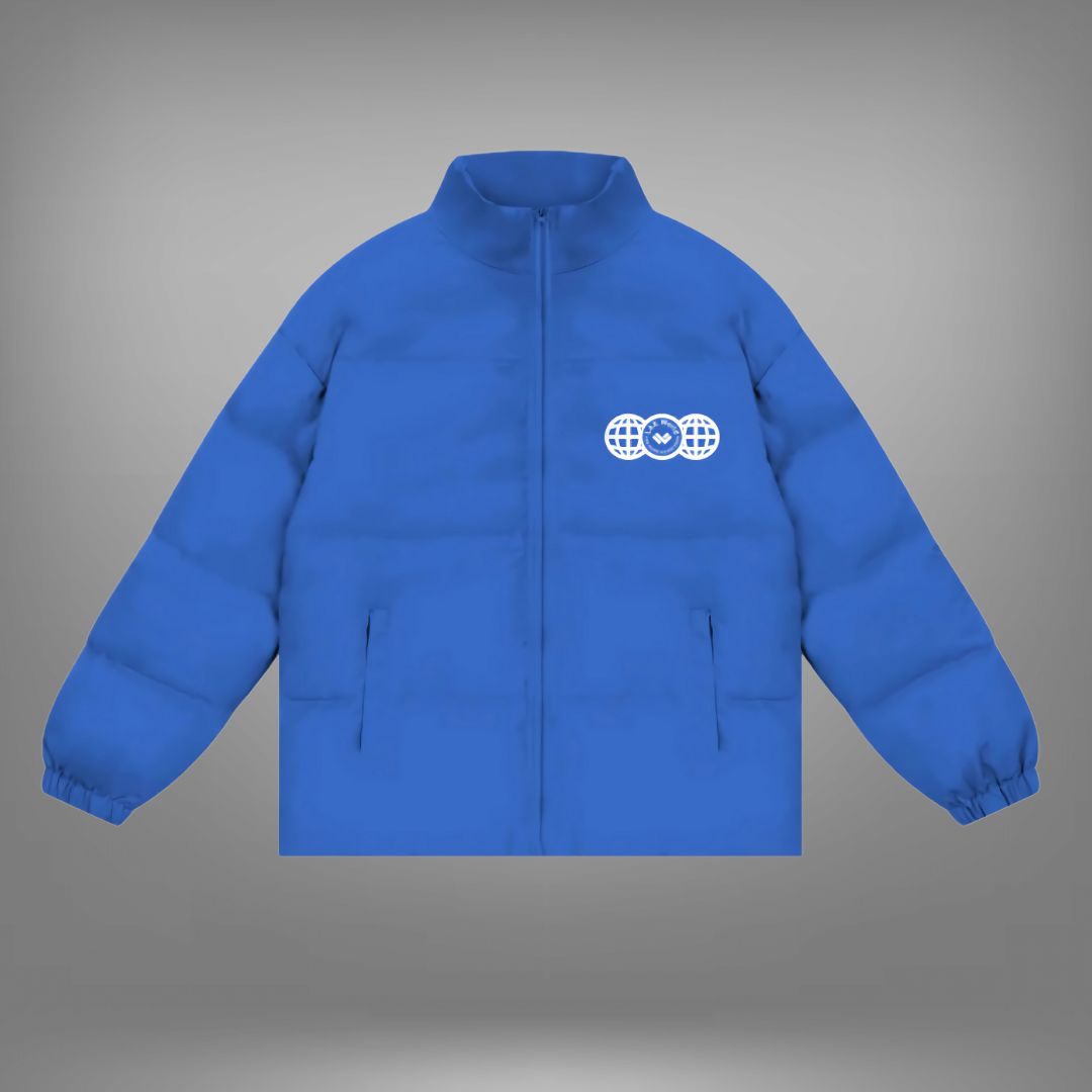 LAX World Cradle Collection Puffer Coat - Blue