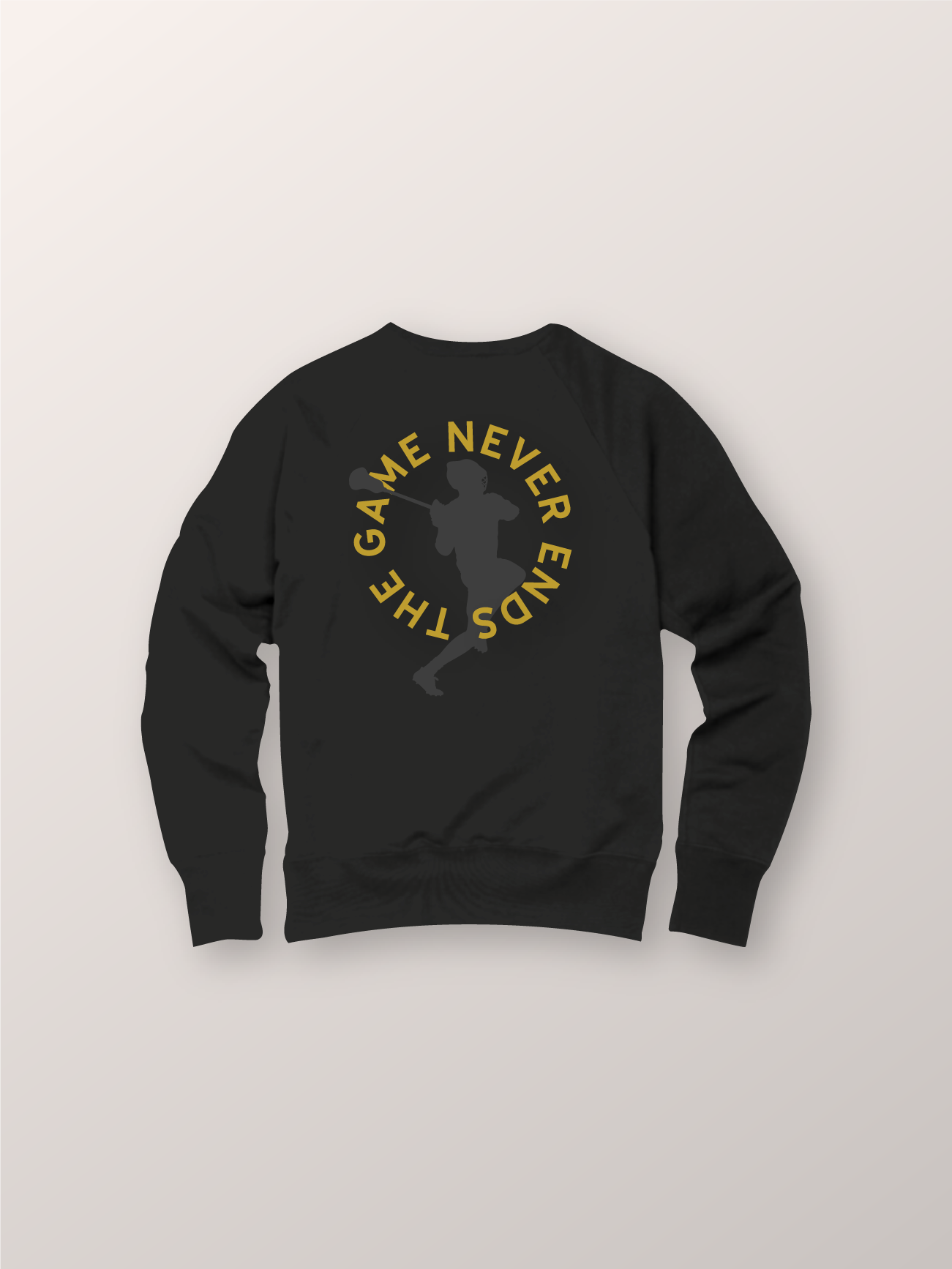  Champion’s Gamer Black Crew Neck Lacrosse Sweatshirt - Front 