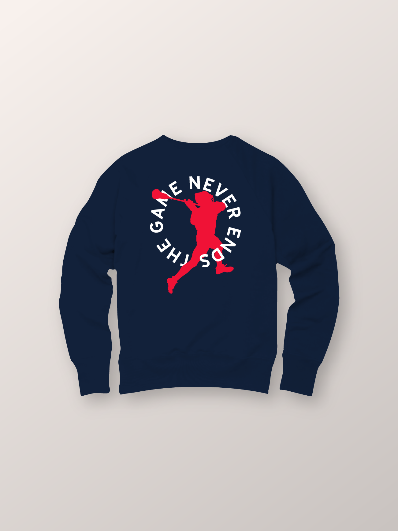 Champion’s Navy Gamer Lacrosse Sweatshirt - Front 