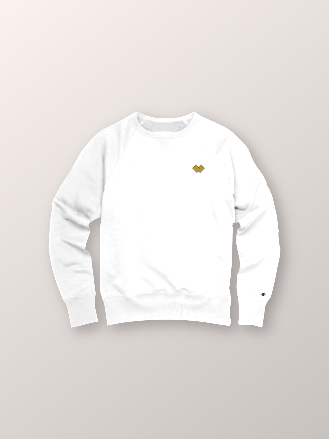 Champion’s Gamer Crew White Lacrosse Sweatshirt - White Front 