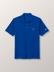 LAX World - Nike Dri-fit Micro-pique Royal Blue Lacrosse Polo Shirt - Front 