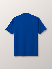 LAX World - Nike Dri-fit Micro-pique Royal Blue Lacrosse Polo Shirt - Back 