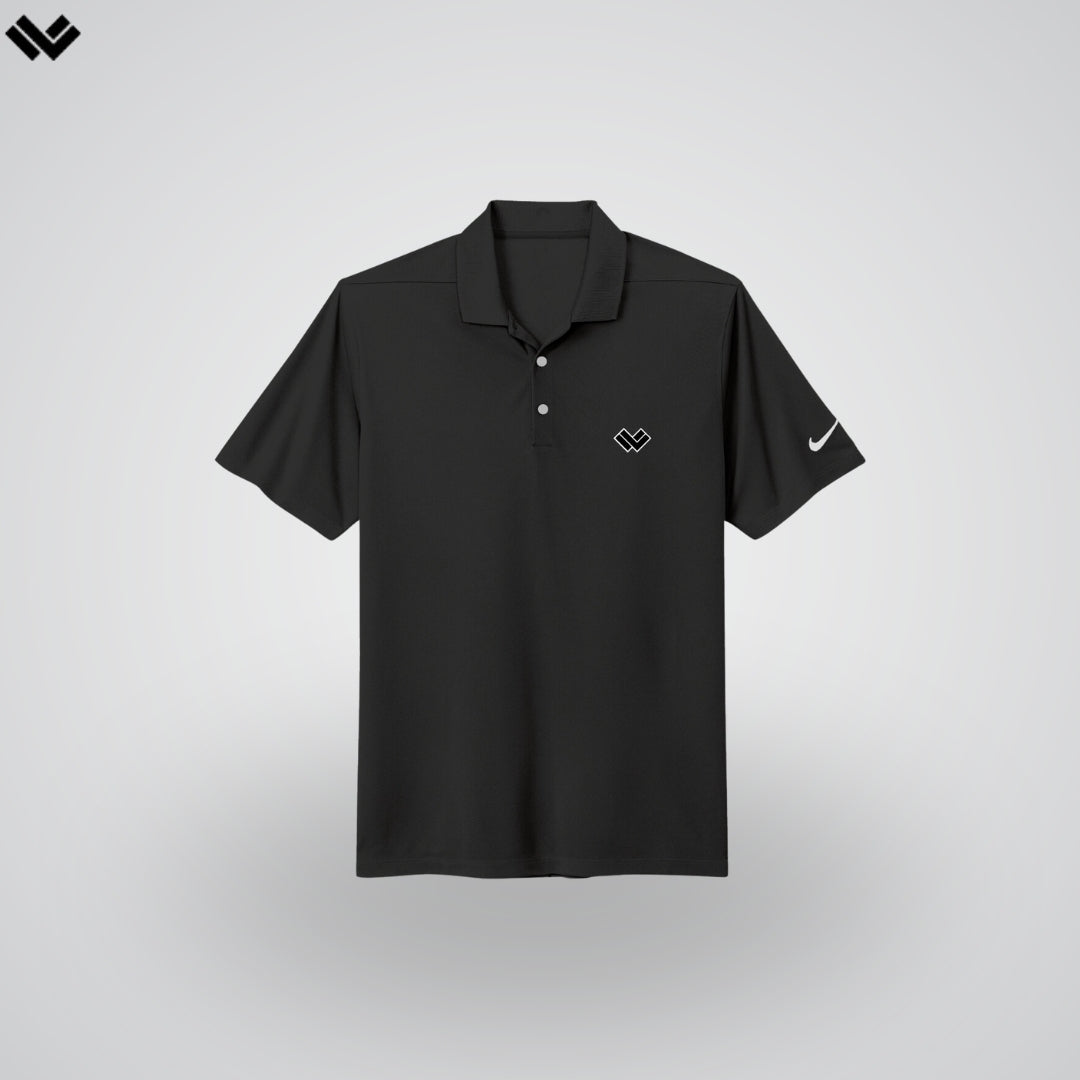 LAX World - Nike Dri-fit Micro-pique Black Lacrosse Polo Shirt | Black | Cradle Collection | Man - Off Field